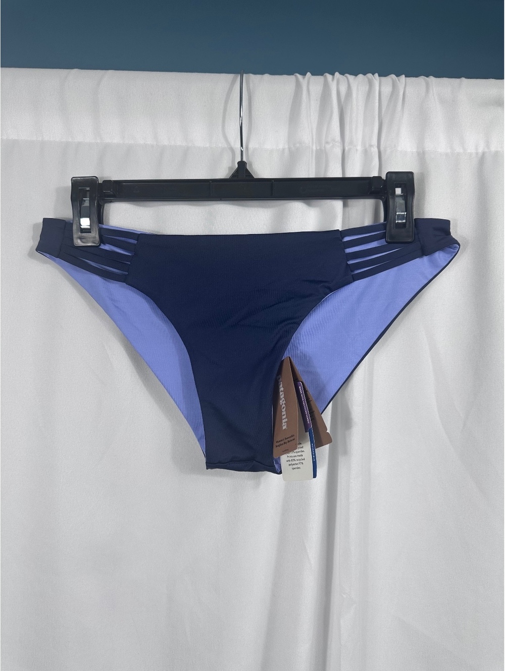 Patagonia Women's Reversible Seaglass Bay Bottoms Bikini Swimwear Size Large